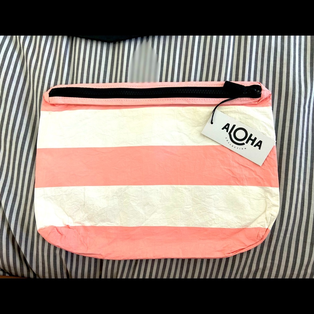 Pink and white Aloha collection mid bag